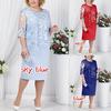 Plus Size Lace Fashion Evening Dress for Women – Elegant and Trendy Design
