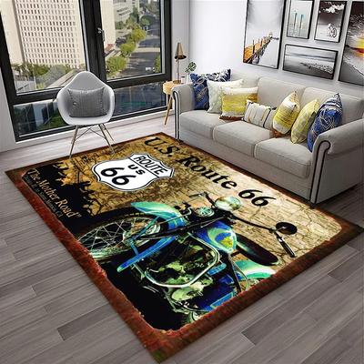 Carretera Madre,Ruta Histórica 66,alfombra de suelo madre para el hogar Sala de estar Dormitorio Sofá Felpudo Decoración,Alfombra de Área Alfombrilla Antideslizante para el Suelo
