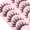 5 Pairs Flared Manga Lashes Wispy Faux Mink Lashes Hot Wet Eyelash  Eye Makeup