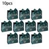 10PCS Christmas Gift Paper Bags For Candy Cookie Nougat Packaging Christmas Candy Box With Handles Holiday Party Decorations