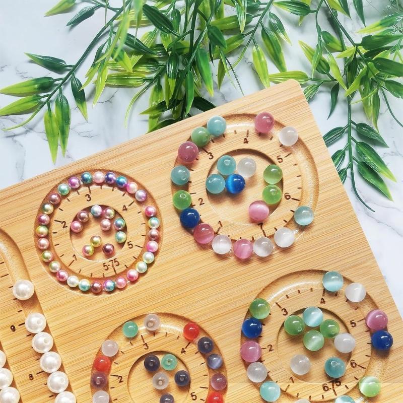 Wooden Bead Plate Jewelry Crafting Tool Jewelry Beading Designs Tray for Bracelets Anklets Ornament Making Boards