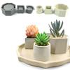Handmade Concrete Plant Flower Pot Epoxy Resin Mold DIY Candle Holder Mould Succulent Planter Flowerpot Silicone Mold