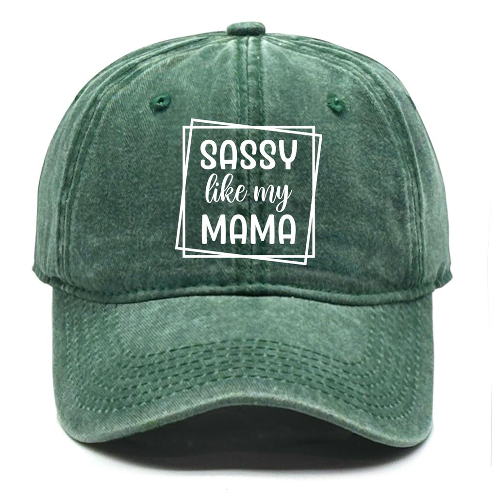 Unisex Snapback Baseball Caps Sassy Like Mama Snapback Cap Washed Retro Vintage Adjustable Caps Ideal Choice For Street Style