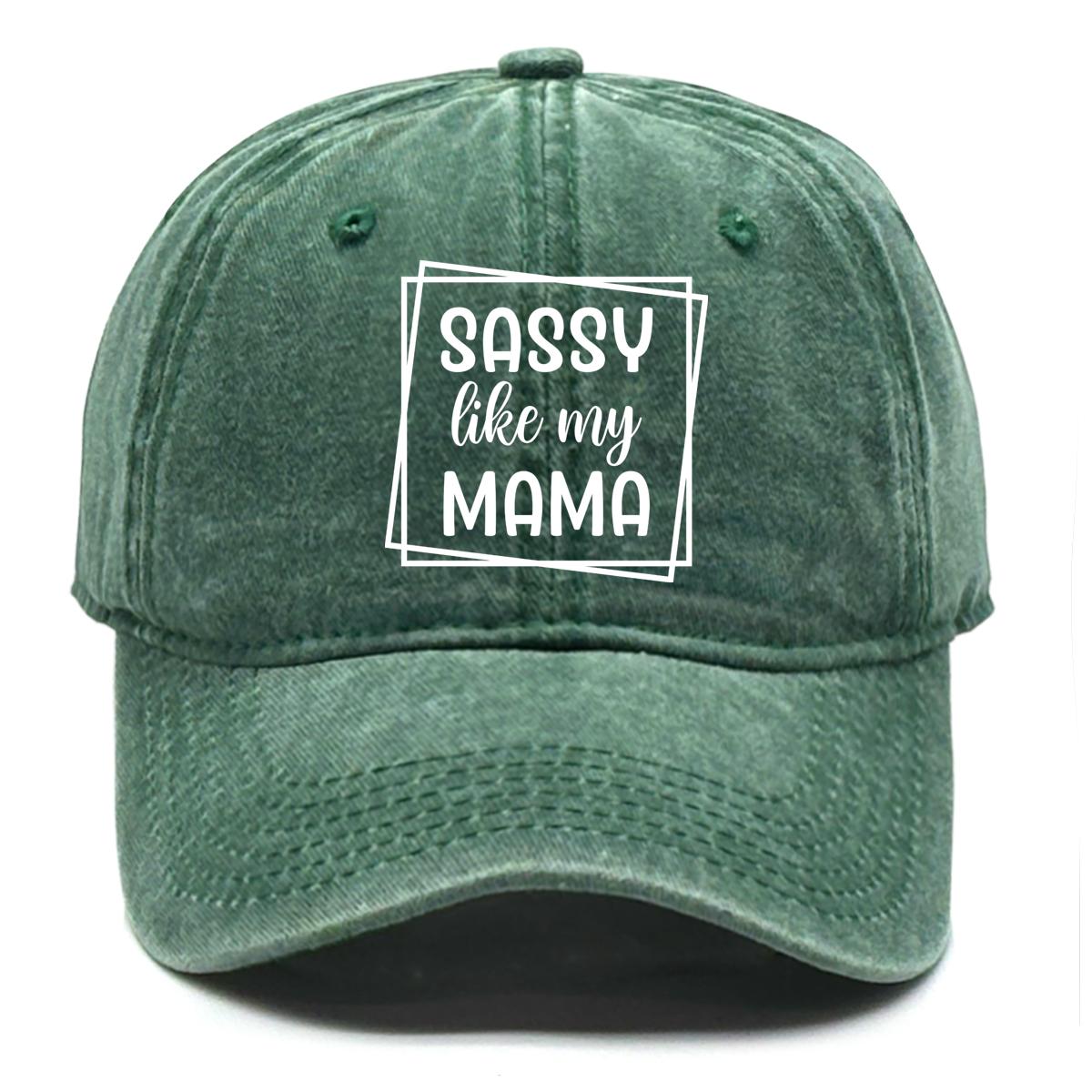 

Unisex Snapback Baseball Caps Sassy Like Mama Snapback Cap Washed Retro Vintage Adjustable Caps Ideal Choice For Street Style зелений