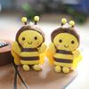 Cute Miniature Bee Plush Toy Charm In Yellow For Bags And Keys