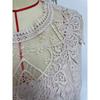 Women's Tank Tops Fashion Elegant Round Neck Lace Patchwork Loose Casual Tanks Vest for Women Spring and Summer Solid Color Crochet Office Lady Tops