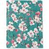 Cherry Blossom Throw Blanket Branches Flower Print Fleece Flannel Blanket Japanese Style Soft Fuzzy Blanket for Sofa Couch Bed