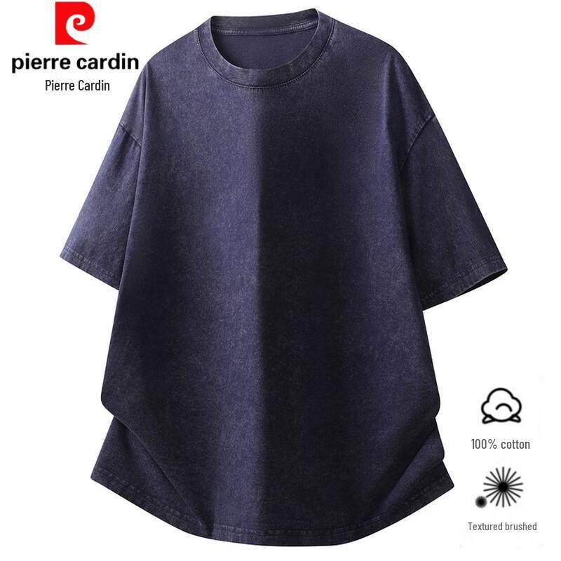 Pierre Cardin Men s Heavyweight 100% Cotton Short Sleeve Round Neck T-Shirt L