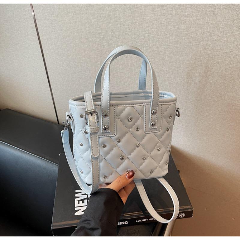 

Нишевая сумка женская новая летняя универсальная сумка-мессенджер сумка-ведро, инкрустированная бриллиантами синий