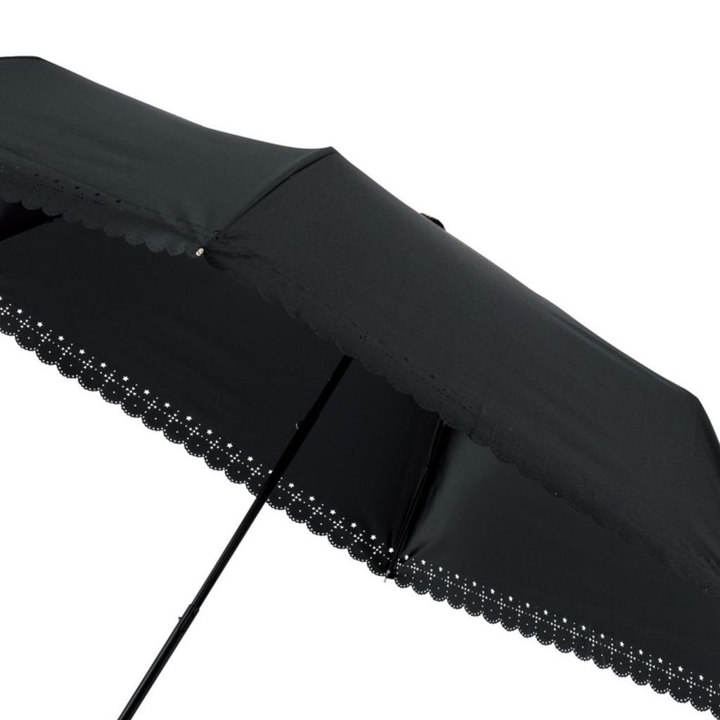 Moonbat Folding Sun and Rain Light and Heat Pearl Heat Black [Esta] Women's Parasol, Protection, Blocking, Lamination, Cut, 31-230-30264-05,