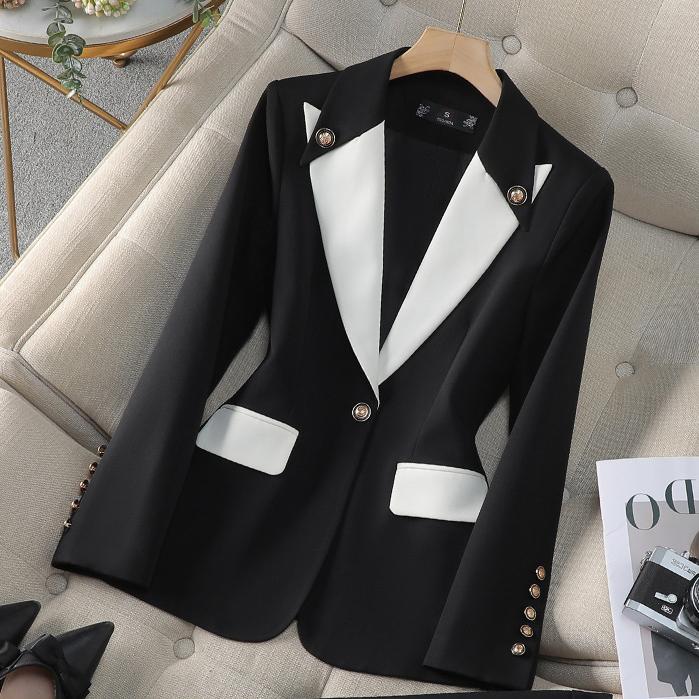 Frühling und Herbst Damen Hosenanzug 2-teiliges Set Büro Damen Business Arbeitskleidung Formeller Blazer Jacke und Hose