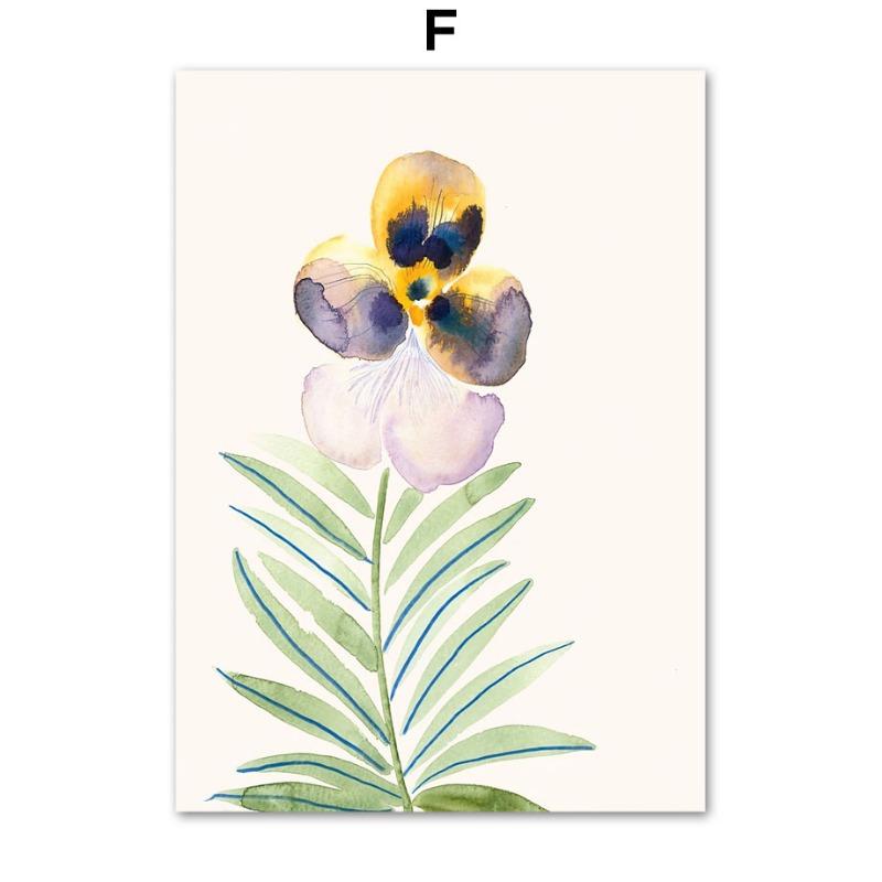 Boho Tulip Vase Woman Flowers Abstract Vintage Posters Prints Wall Art Canvas Painting Club Bar Wall Pictures Living Room Decor