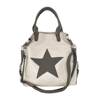 Damen Sterne Schultertasche Canvas Handtaschen Große Kapazität Umhängetasche Ästhetische Messenger Bag Modische Satchels Tasche