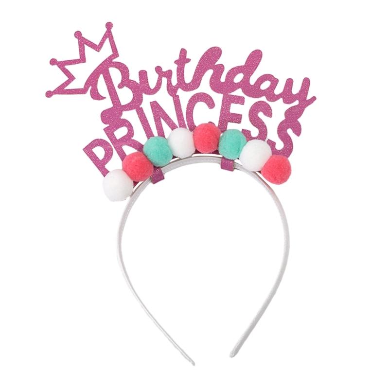 

Happy Birthday Princess Hairband for Adult Children Crownpiece Birthday Party Decorative Headgear Photoshooting Headwear 1 розы красного