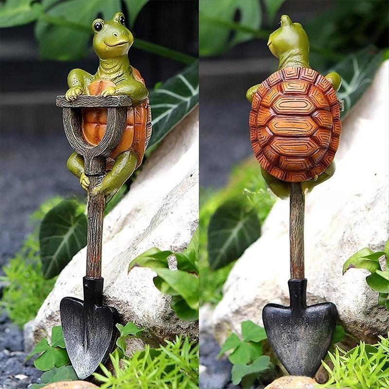 Micro Landscape Ornaments Creative Resin Frog Rabbit Turtle Dwarf Sculpture Outdoor Garden Craft Statue Decoration Figurine