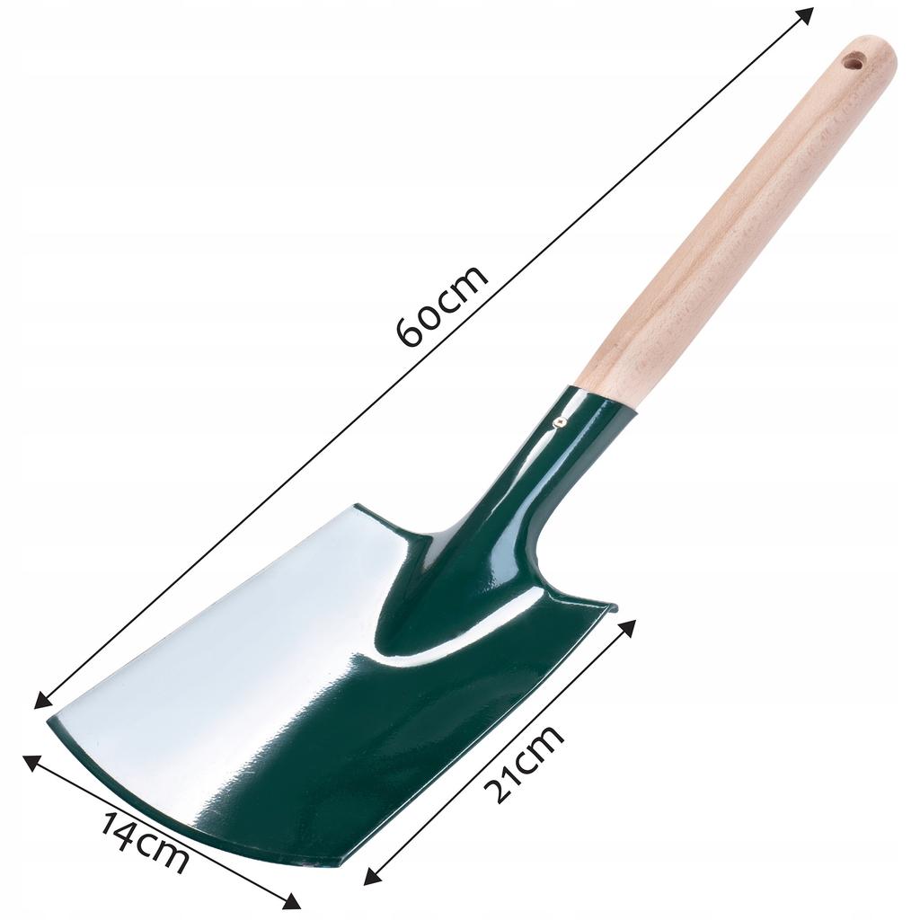KADAX Łopata Łopatka metalowa Ogrodowa mała mocna szufla Z Trzonkiem 60cm