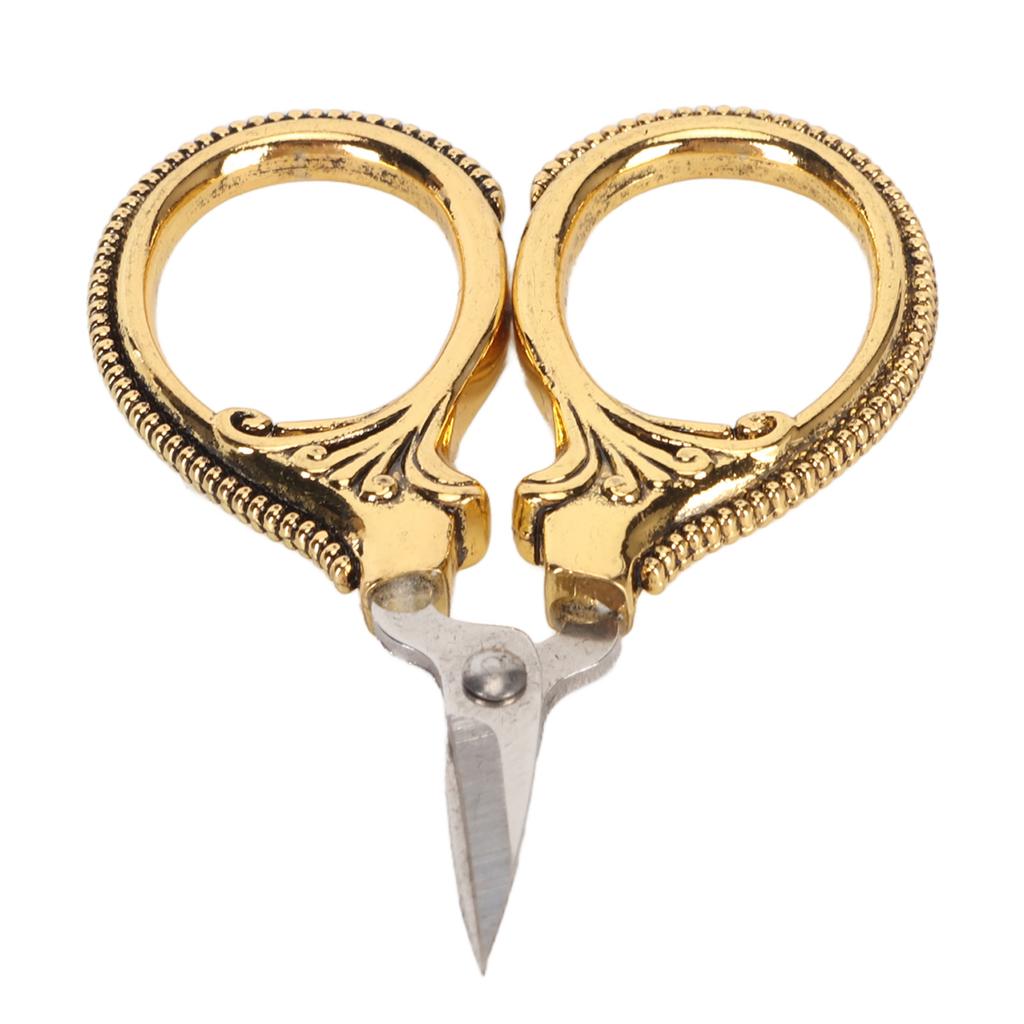 Retro Taschenschere Edelstahl Handwerk DIY Stickerei Nähgarn Mini Schere Vintage Gold