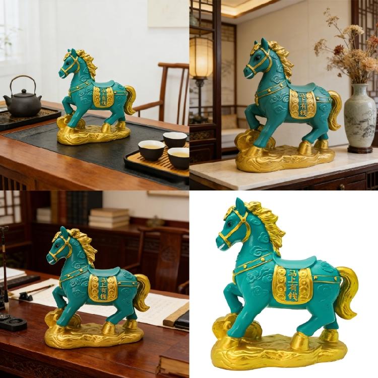 Attractive Resin Piggy Banks With Money Saving Function And Auspiciously Meaning 21cm Size Lucky Horse Money Box Holders