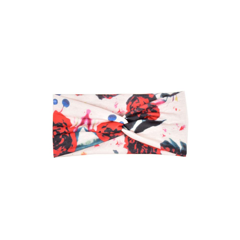 Printed Headband Sports Running Bohemian Face Wash Makeup Hair Cross Wide-brimmed Headband for Women