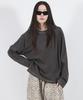 Deumakeu Outstitch Loose Fit Long Sleeve Tee - Charcoal