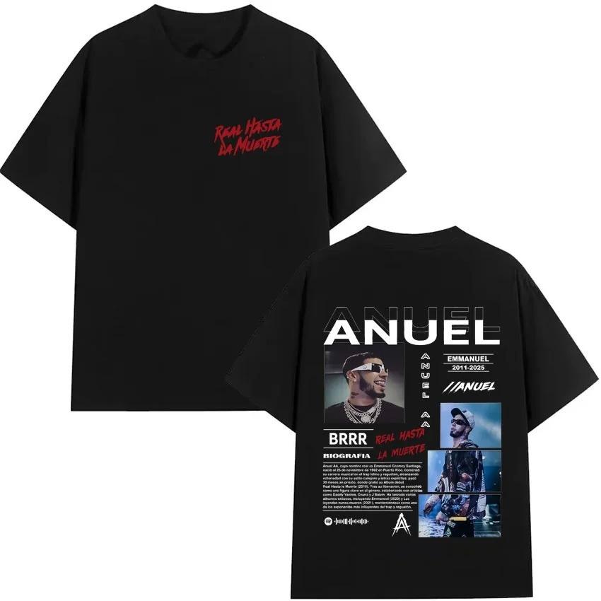 

Rap Singer Anuel AA Music Album Hot Selling Tshirt 2026 Summer Unisexs Womens Fashionable Comfortable Casual Pure Cotton Tshirt 5XL