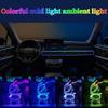 RGB Color Car Ambient Light Flexible Strip Car Interior Neon Strip LED Decorative Lamp Auto DIY