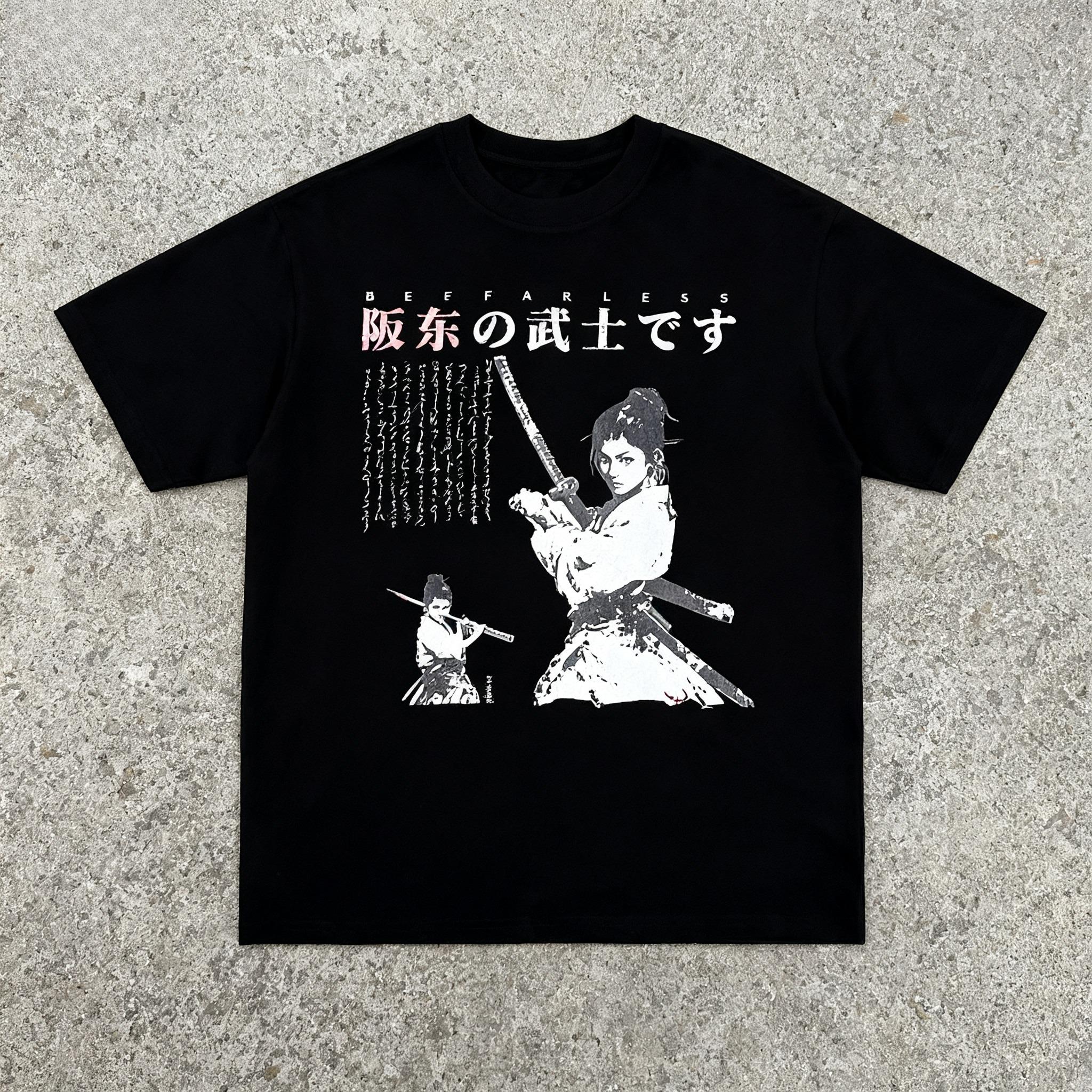 

2025 Autumn and Winter Heavy High Street Design Sense Skull Chariot Printed T-Shirt Men s and Women s Cotton Versatile T-Shirt S