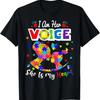 Autism Mom Im Her Voice She Is My Heart Daughter Autism TShirt