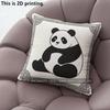 Cute Panda Print Square Throw Pillow Cases Pattern Cushion Cover Suitable For Sofa Bedroom Car Pillow Cover