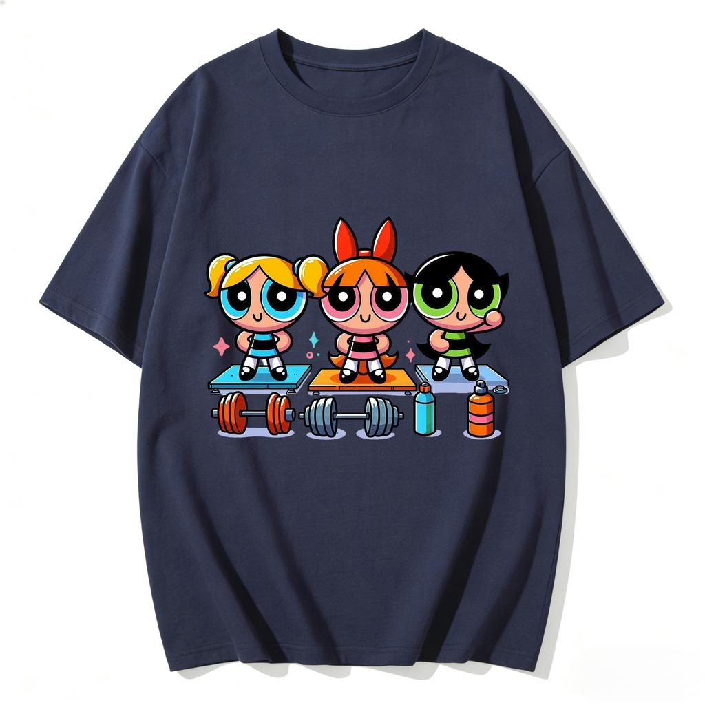 2026 Super Kraftvolle Mädchenbluse Training Streetwear T-Shirts Damen-T-Shirt Klassisches Fitnessstudio Fitness Familien-Passende Outfits Sommer Oberteile