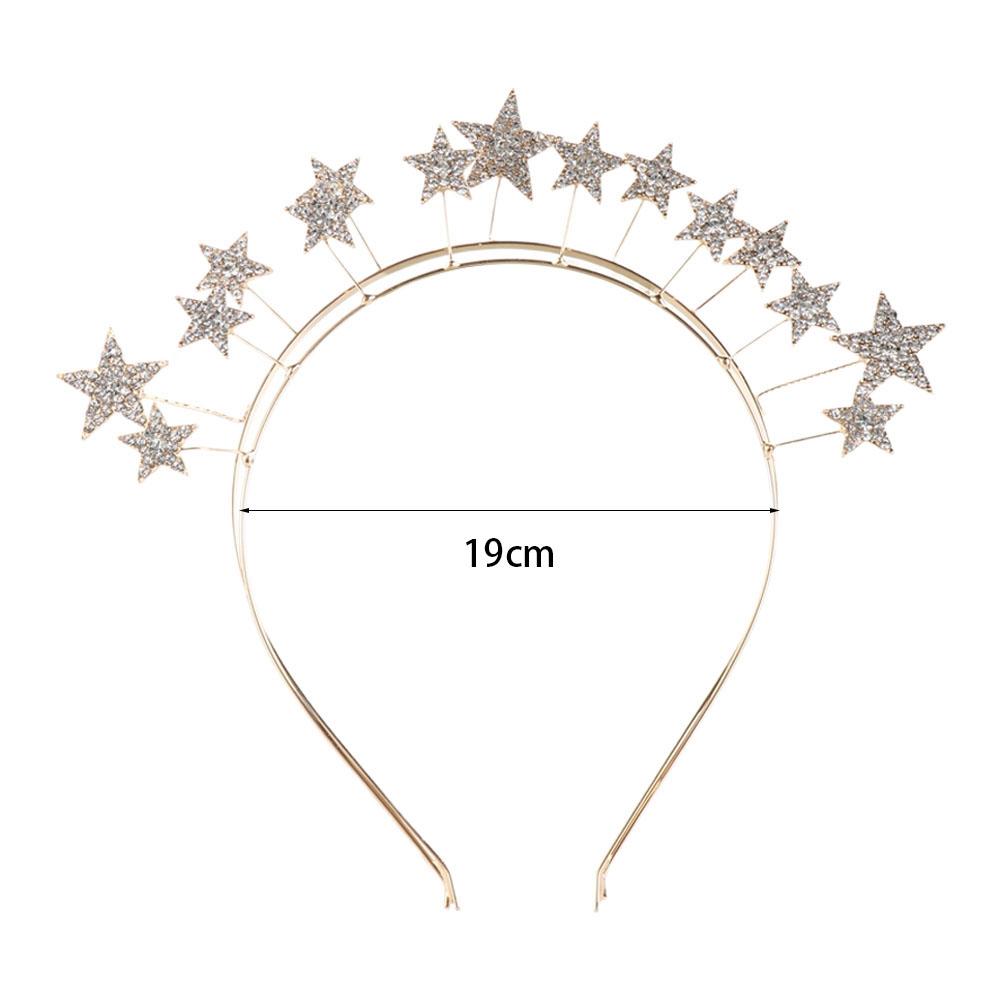 Princess Star Hair Hoop Metal Baroque Hairbands Temperament Halo Crown  Wedding