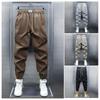 Trade Surplus Spring and Autumn New Trendy Brand Casual Pants for Men, Comfortable Versatile Sports Sweatpants with Drawstring, Loose Fit Jogger Pants