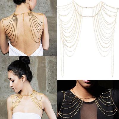 Style  Sexy Body Women Jewelry Tassels Link Body Shoulder Chain Necklace