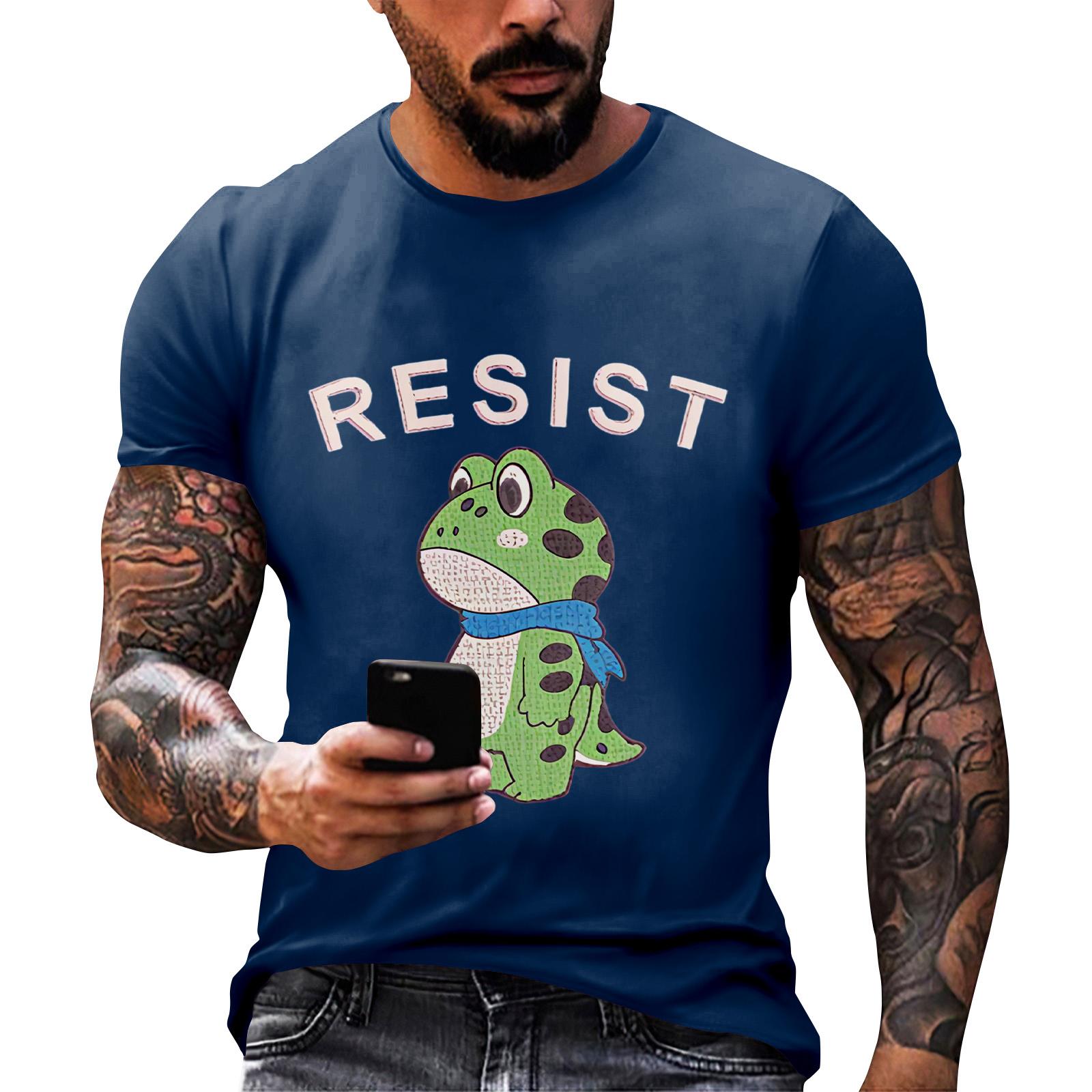 

Men s Neck Short-Sleeve T-Shirt With American Political Print S