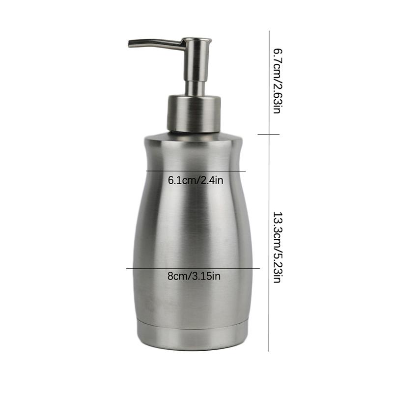 Brushed Stainless Steel Countertop Soap Dispenser Rust And Leak Resistant Hand Soap Pump For Kitchen Countertops And Bathroom