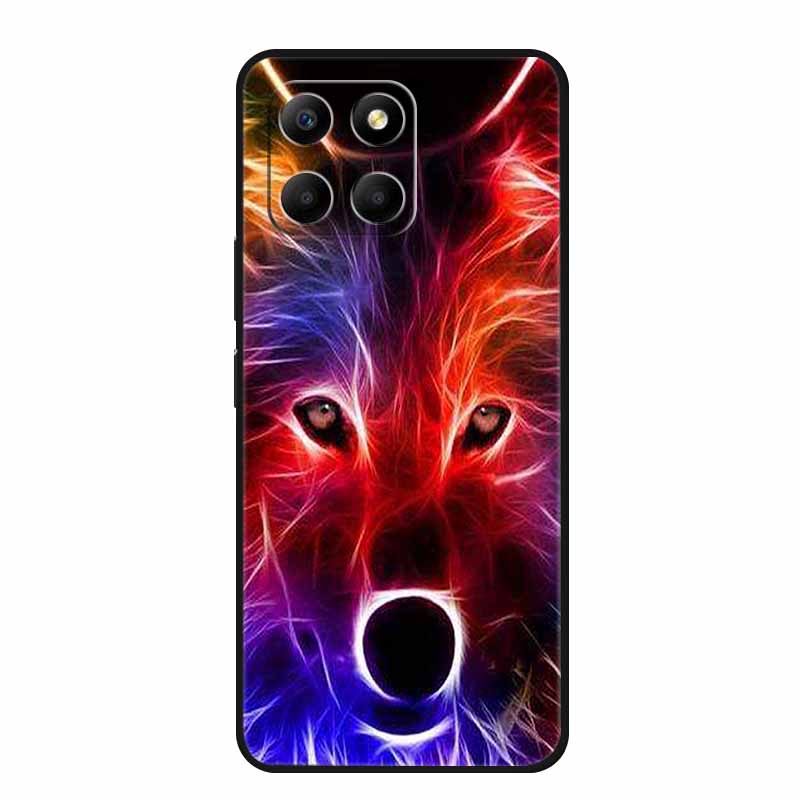 Soft Silicone Covers For Honor X8 5G Case x8 X8A 4G Wolf Lion TPU Back Covers For Huawei Honor X8 Phone Cases HonorX8A Coque Bag