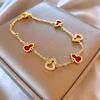 New Chinese red zircon gourd bracelet temperament wind bracelet Guochao jewelry women
