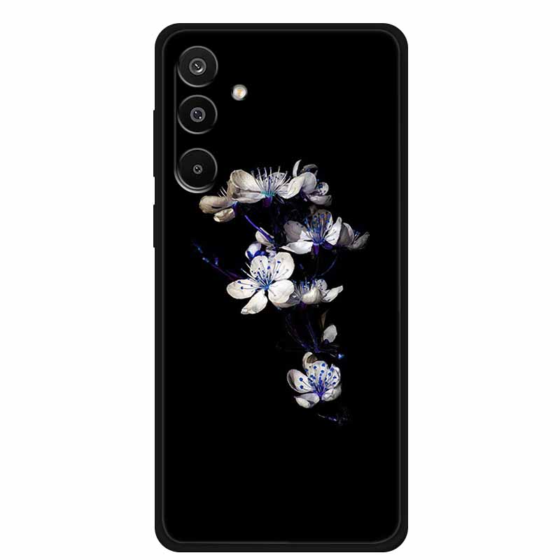 For Samsung Galaxy A36 5G Case Flowers Printed Silicone Phone Cases Cover for Samsung A26 5G TPU Shells A 26 36 Black TPU Coques