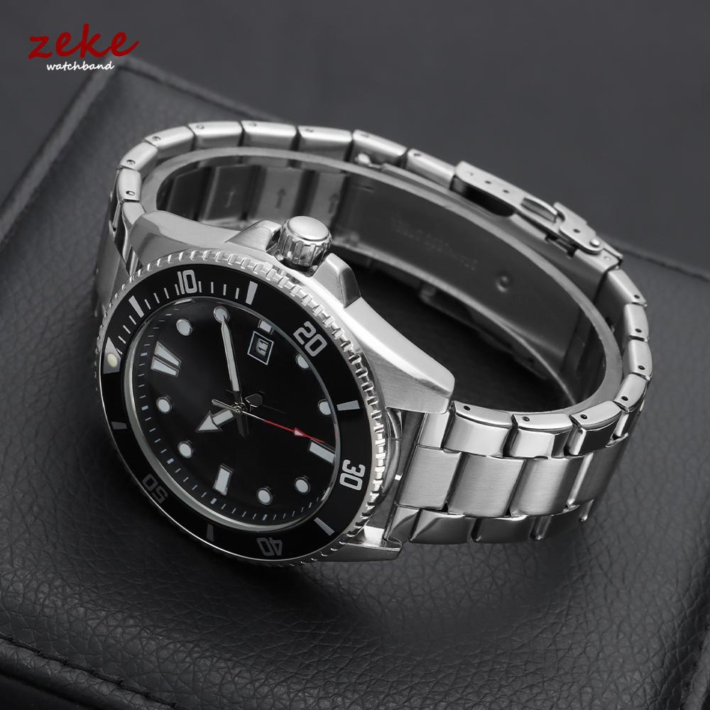 20mm 22mm 24mm Stainless Steel Watch Band Flat Interface Bracelet with Folding Buckle Universal Replacement Metal Watch Strap