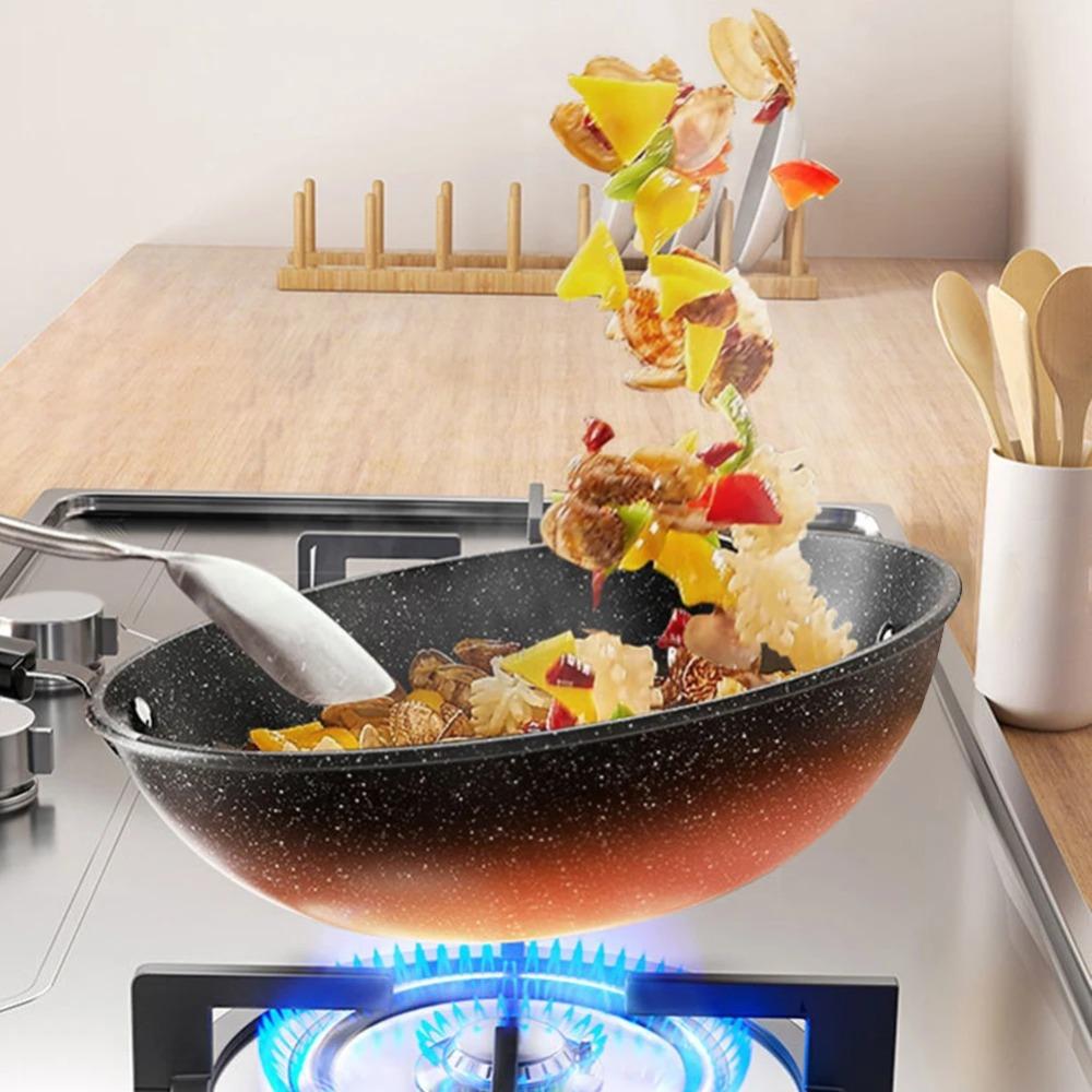 Non-Stick Frying Pan Universal Wok Lightweight Stir-Fry Pan  Cooking
