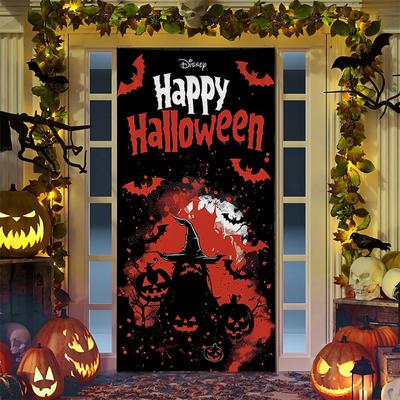 Skeleton Pumpkin Halloween Door Decoration Hanger Sticker Tapestry Decor Background Cloth Halloween Banner