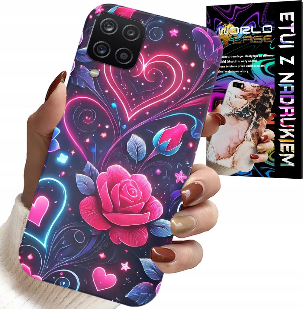 Etui Do Samsung Galaxy A22 5G - Serce, Róża, Nastoletnie Case + Szkło