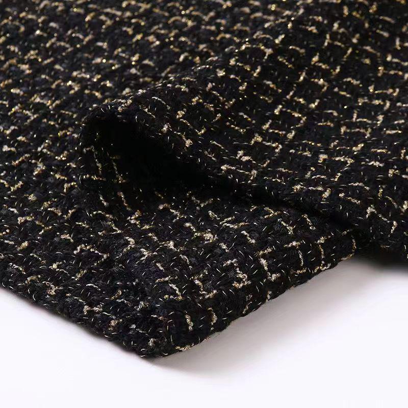 Gold Thread Plaid Fabric for DIY Handmade Bouquets and Bags