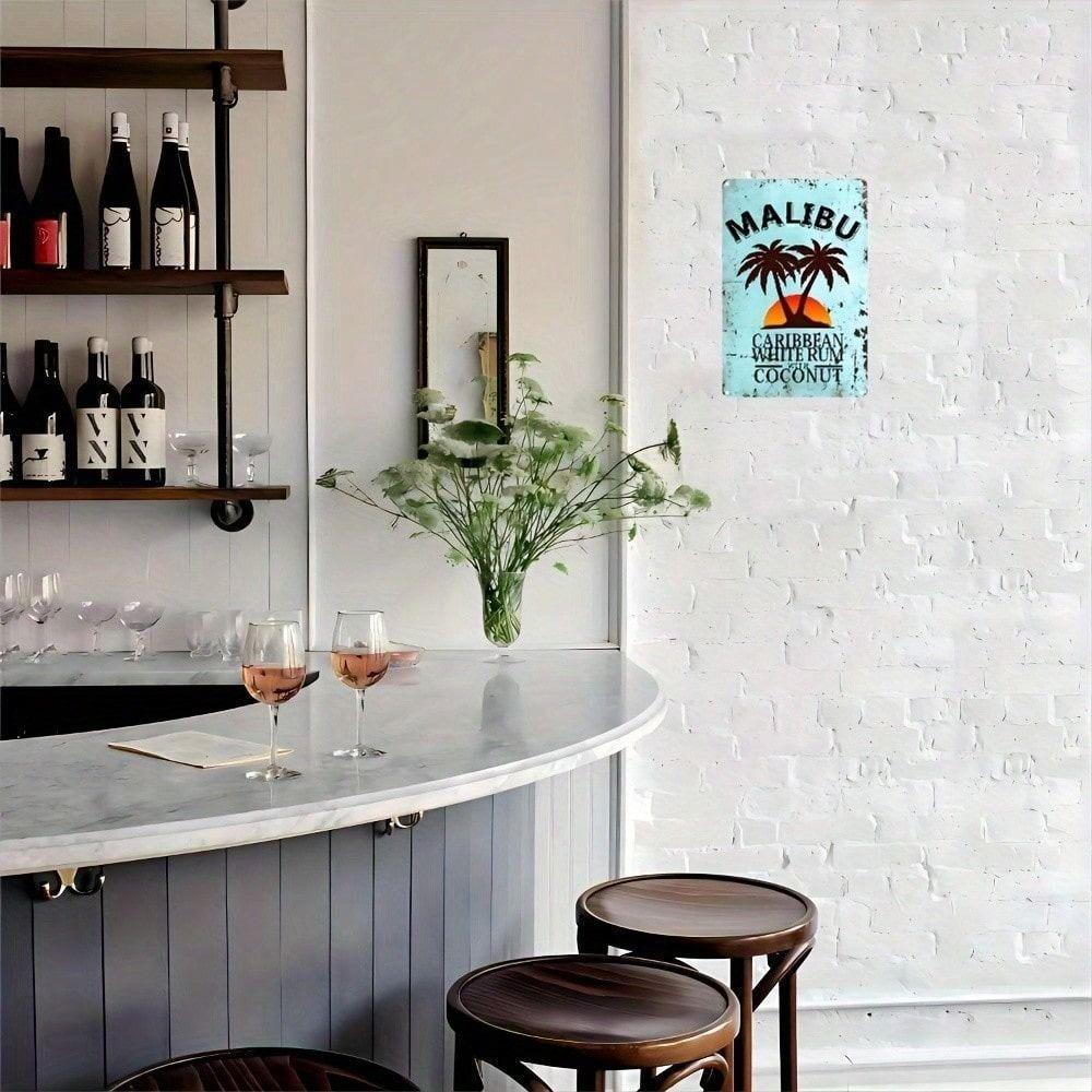 Poster Metallico Vintage Cocco Rum 20x30 cm Arte da Parete per Home Bar