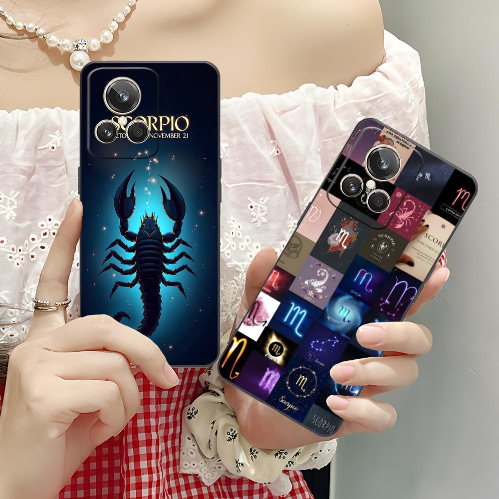 Zodiac Sign Scorpio Phone Case for Realme 15 14 13 12 11 10 9 Pro Plus T I Lite 5G Soft TPU Shockproof Cover