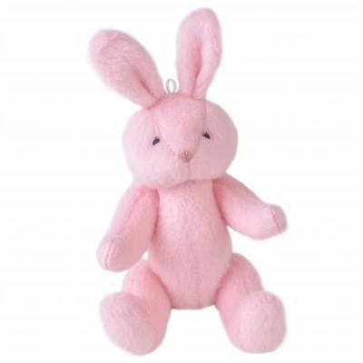 Bewegliche Gliedmaßen Hase Maskottchen Plüsch Schlüsselanhänger Taschenanhänger Geschenk (Häschenrosa)