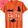 Cat Chemistry Periodic Table Funny Gifts For Cat Dad Cat Mom Tshirt Kawayi Short Sleeve Cotton Breathable Comfortable Camisas