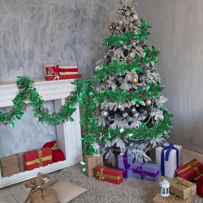 Artificial Christmas Wreath Cane Christmas Garland Non-Lit Soft Garland Christmas Decoration For Indoor Outdoor Home Office