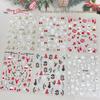 3D Embossed Christmas Nail Stickers - Santa, Tree, Snowflake & Reindeer Decor