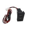 Dual USB Port Car Charger 2.1A Rocker Adapter Socket Light Built-In Socket For Transport T4 Car Dual USB Charger Car Accessories